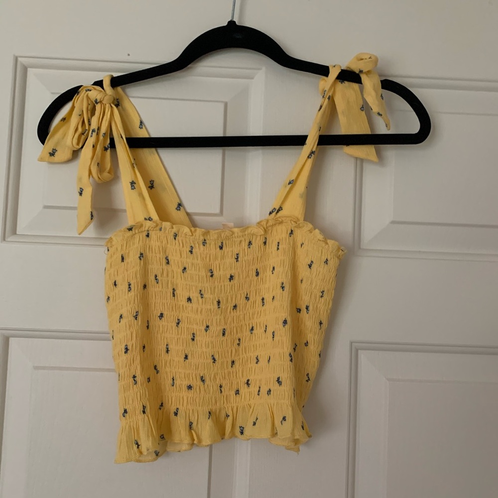 LA Hearts Yellow Crop Top